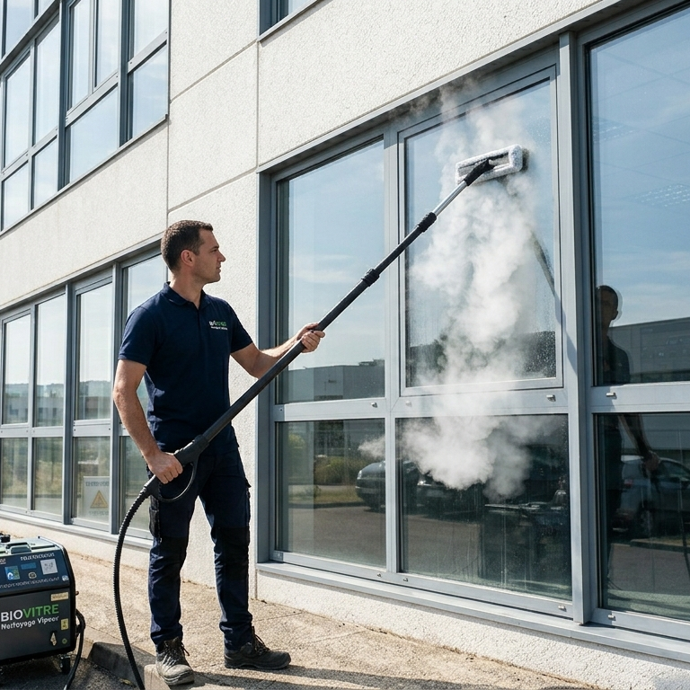 nettoyage des vitres chez notre client